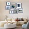 12x12 Picture Frame Set of 9, Photo Gallery Wall Frame Set, Display Pictures 8x8 with Mat or 12 x 12 Without Mat, Square Frame Picture Frames Collage Wall Decor, Blue